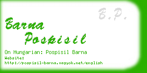 barna pospisil business card